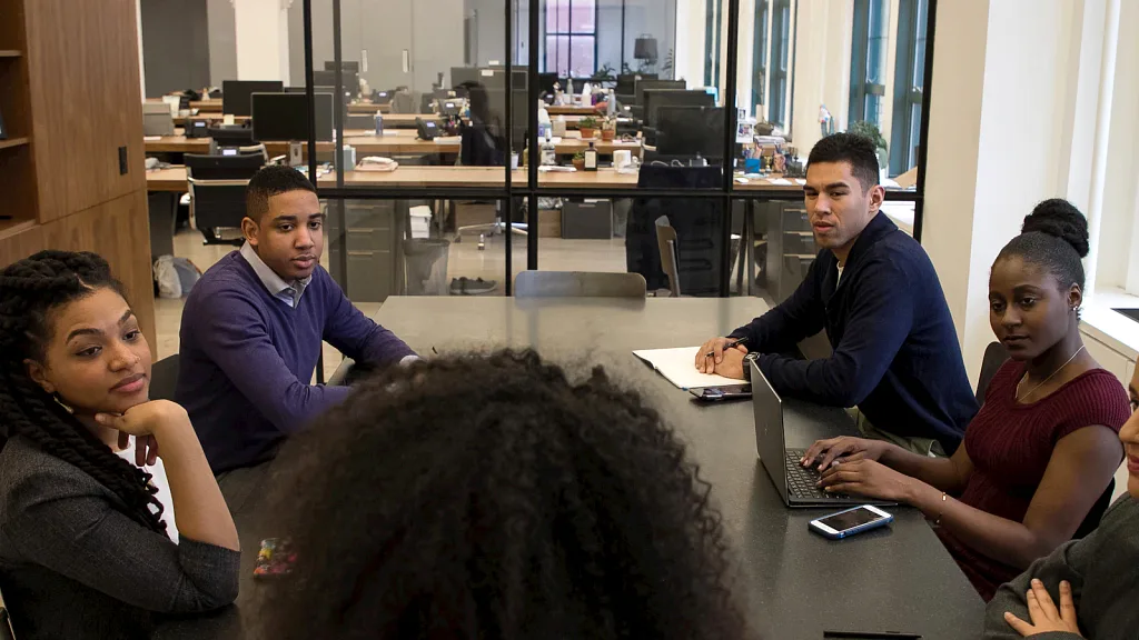 Distributed team collaborating across African offices